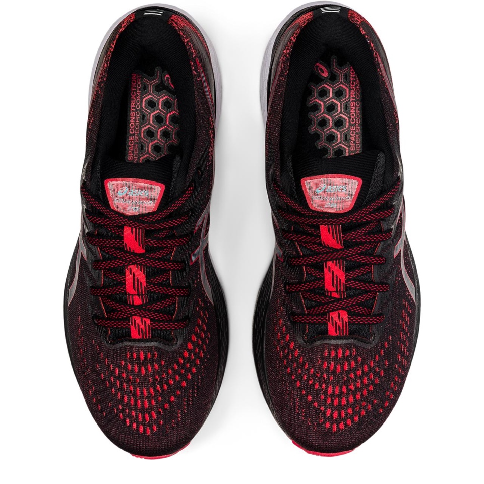 Asics GEL-KAYANO 28 Black-Electric red