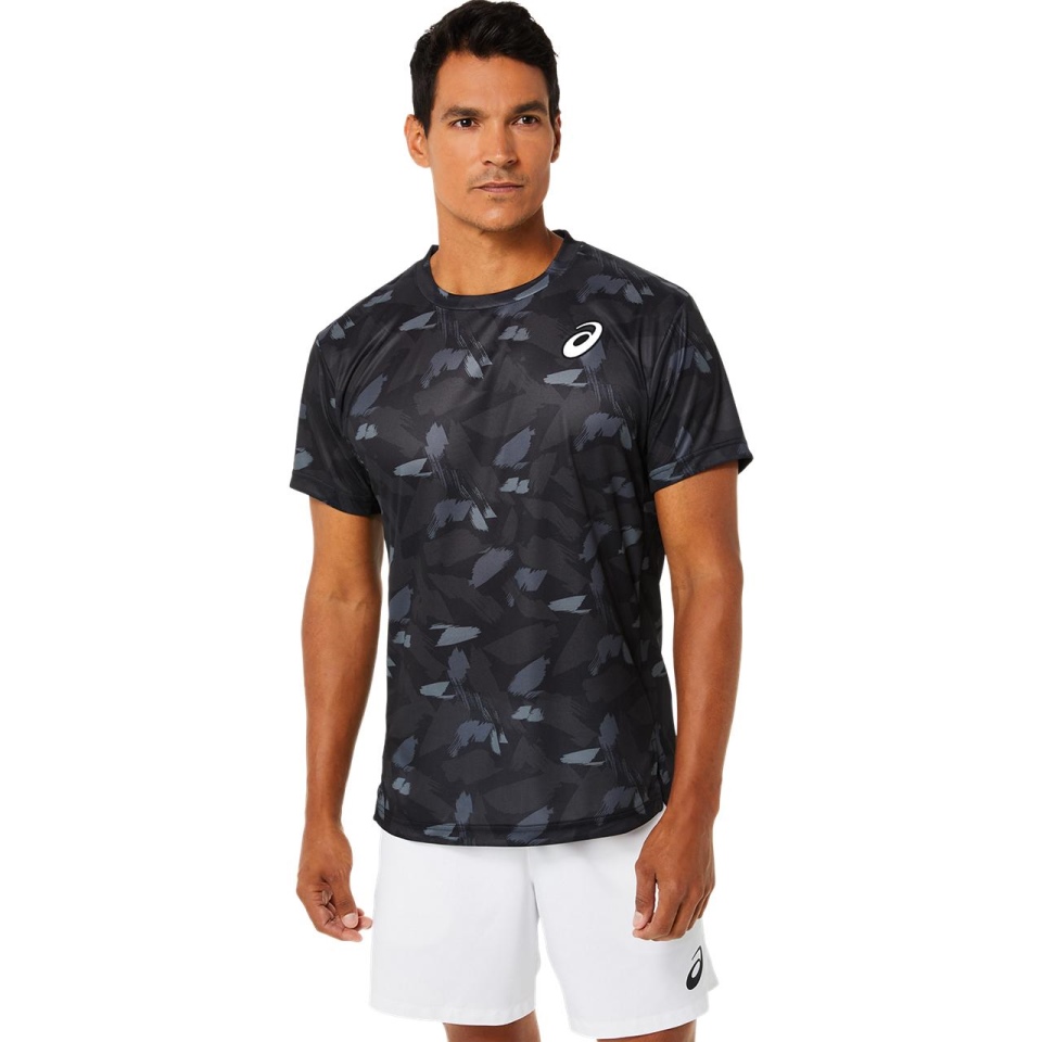 Asics MEN MATCH GRAPHIC SS TOP Black