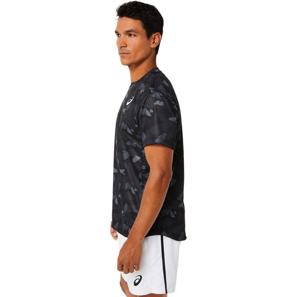 Asics MEN MATCH GRAPHIC SS TOP Black