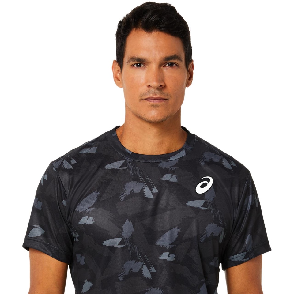 Asics MEN MATCH GRAPHIC SS TOP Black