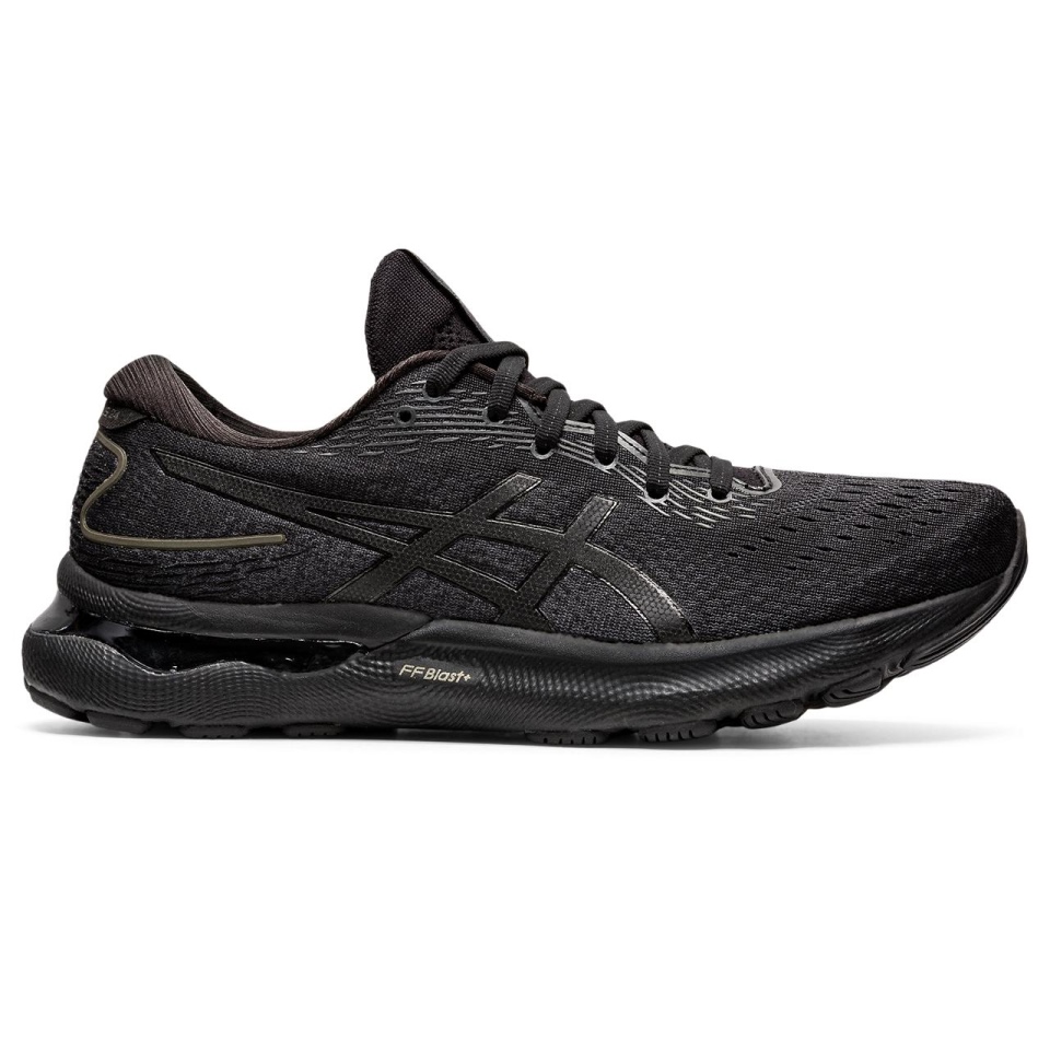 Black Asics GEL-NIMBUS 24 (4E)