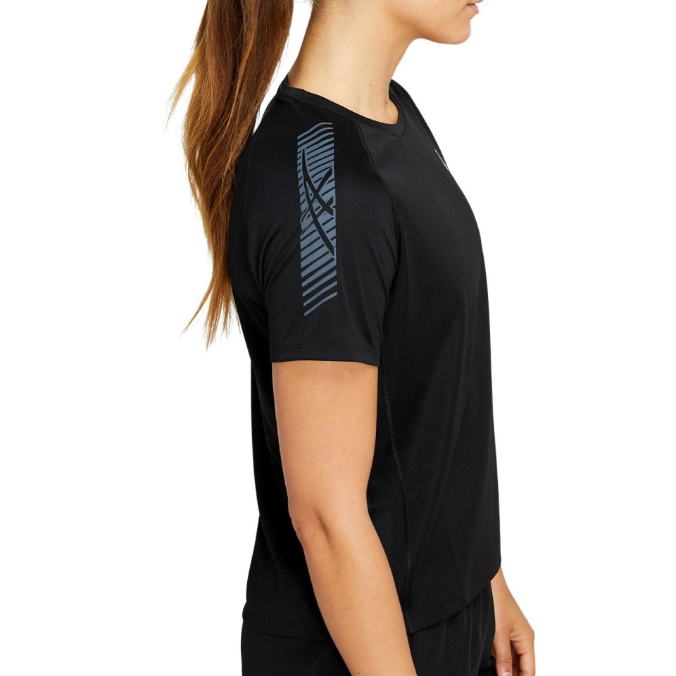 Black Asics ICON SS TOP WOMEN EASTERN