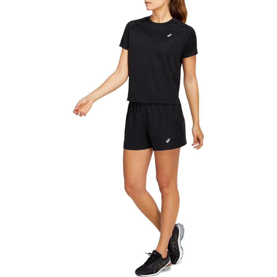 Black Asics ICON SS TOP WOMEN EASTERN