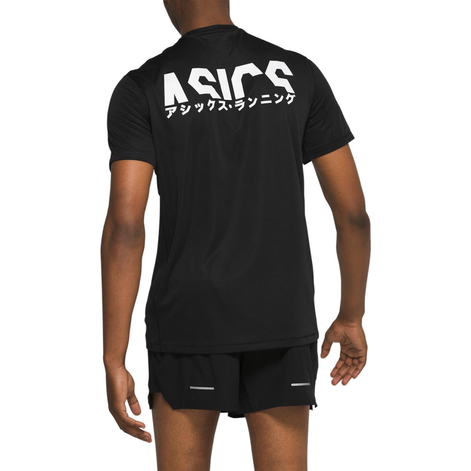 Black Asics KATAKANA SS TOP