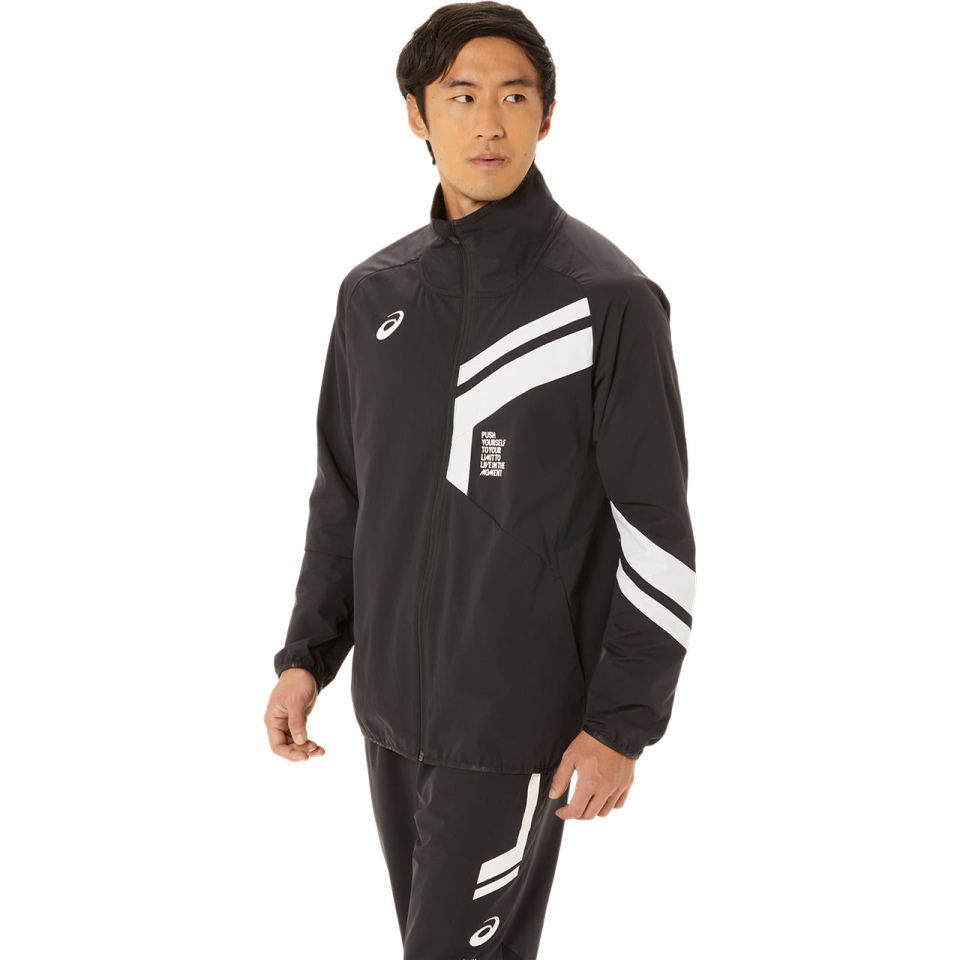 Black Asics LIMO CLOTH FZ JACKET