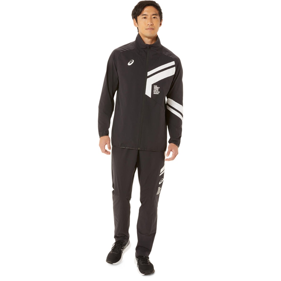 Black Asics LIMO CLOTH FZ JACKET