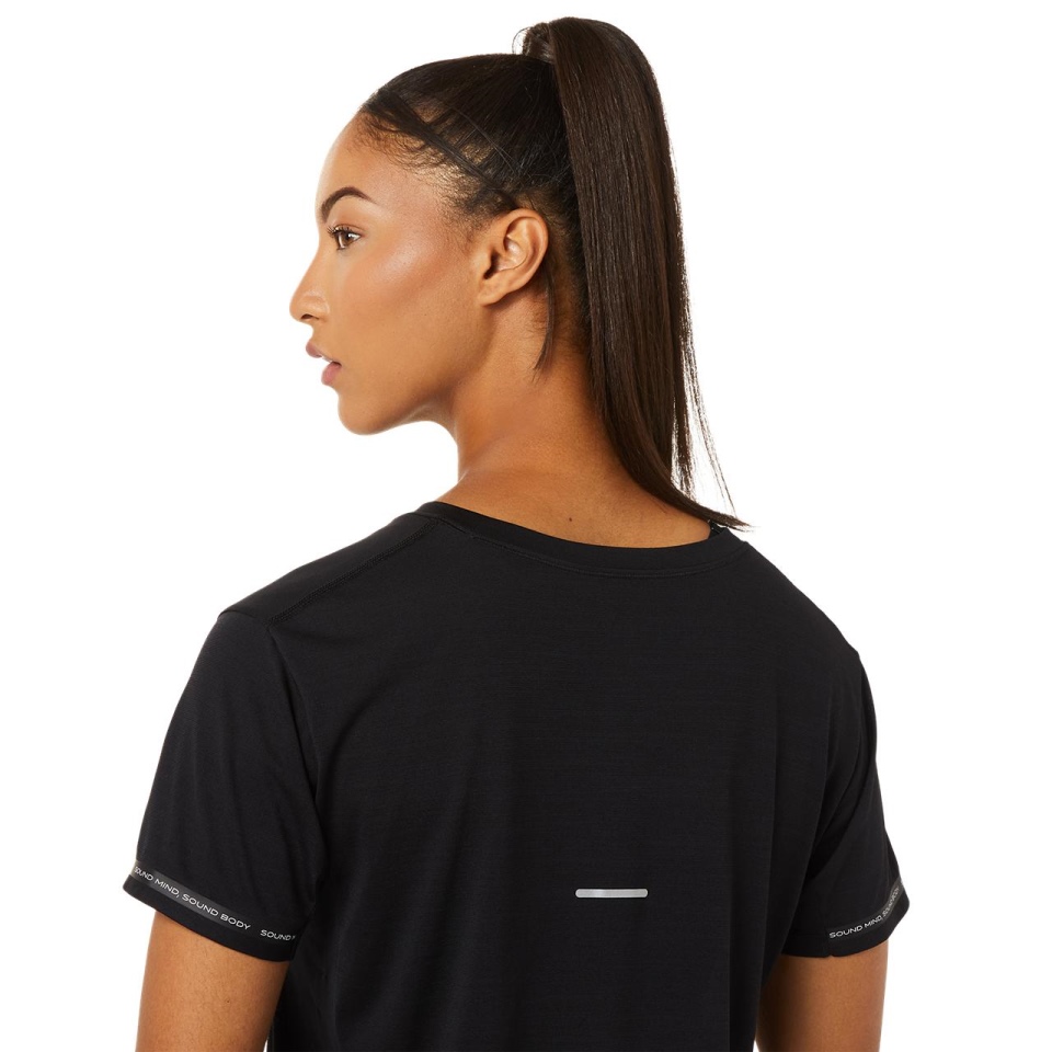 Black Asics RACE CROP TOP WOMEN EASTERN