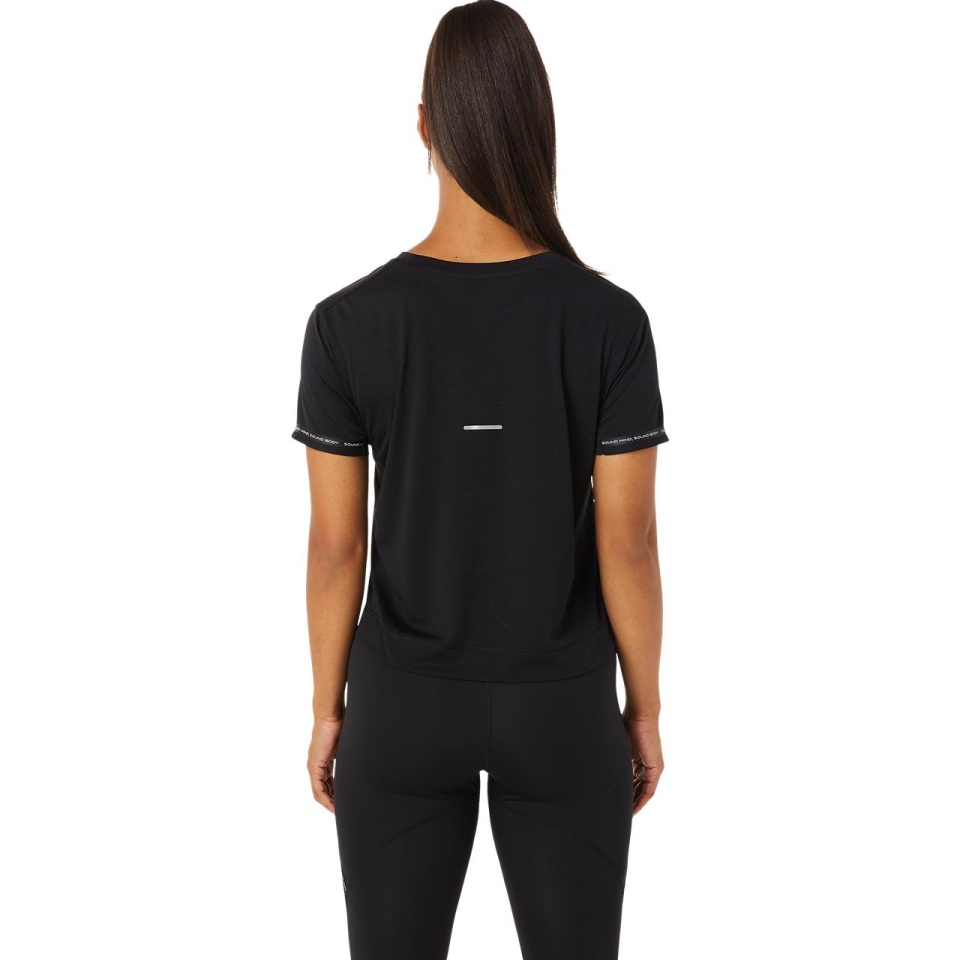 Black Asics RACE CROP TOP WOMEN EASTERN