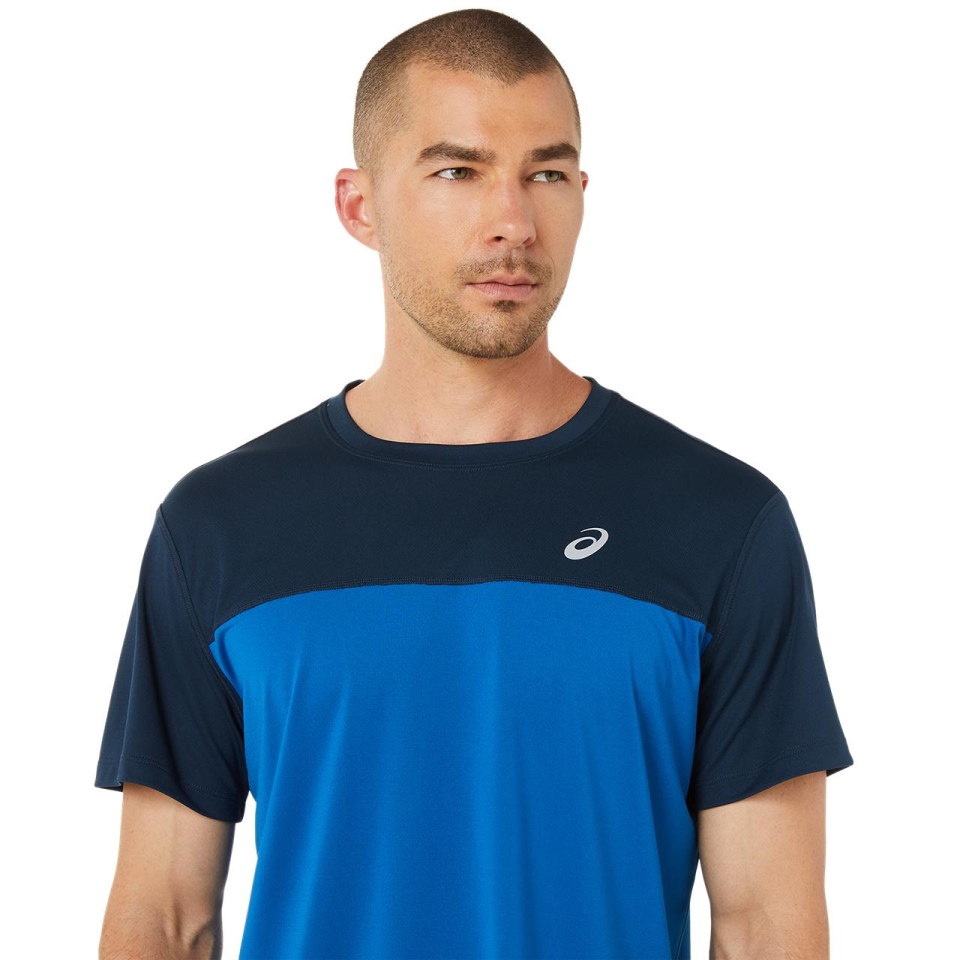 Blue Asics RACE SS TOP MEN EASTERN