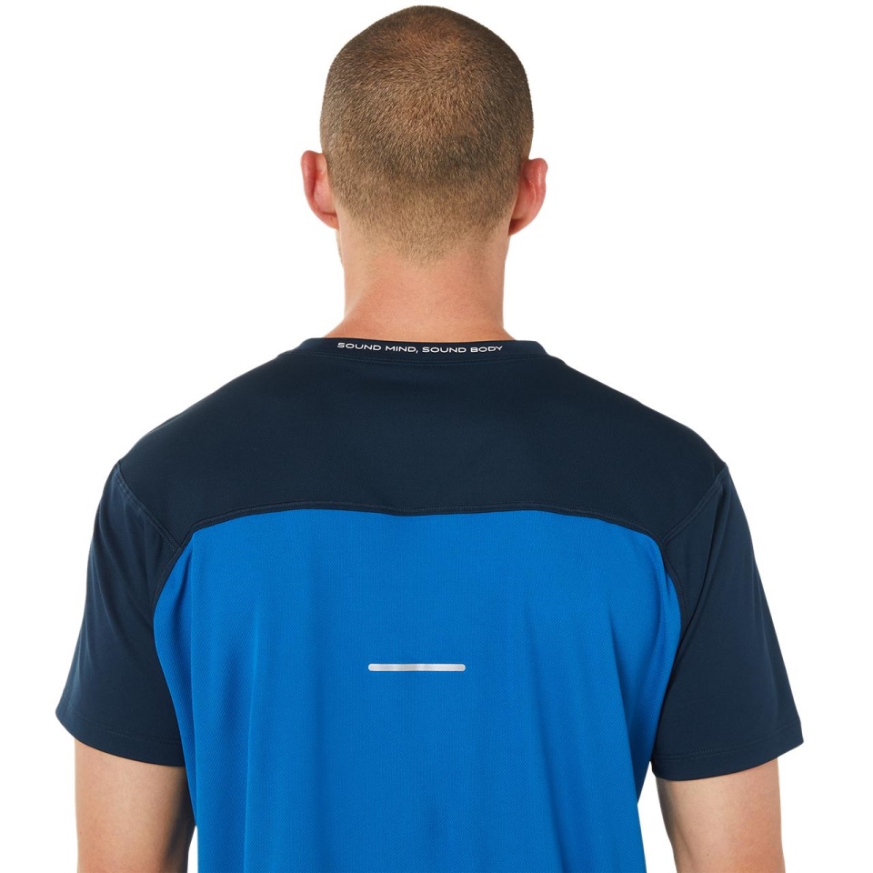 Blue Asics RACE SS TOP MEN EASTERN