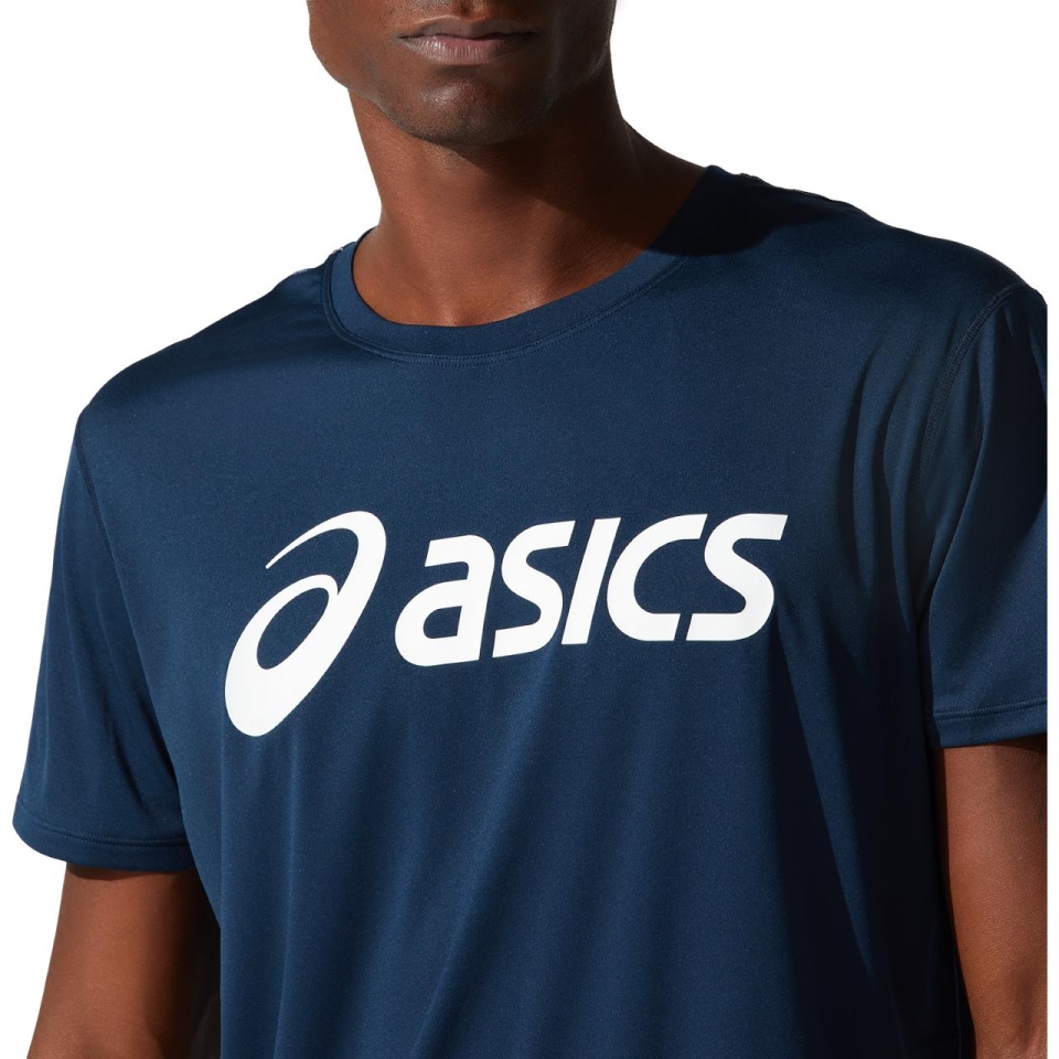 Blue SILVER ASICS TOP MEN WESTERN