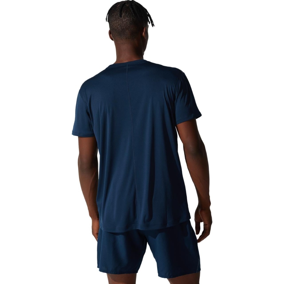 Blue SILVER ASICS TOP MEN WESTERN