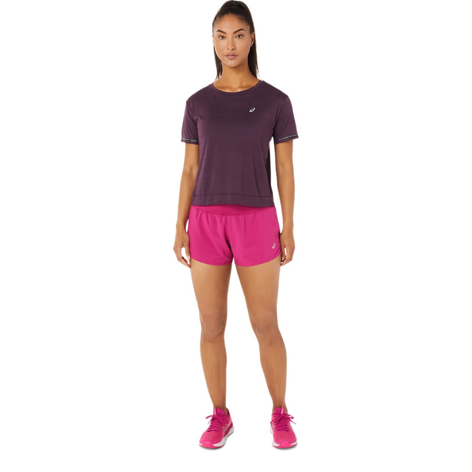 Fuchsia Asics ROAD 35IN SHORT WOMEN EASTERN