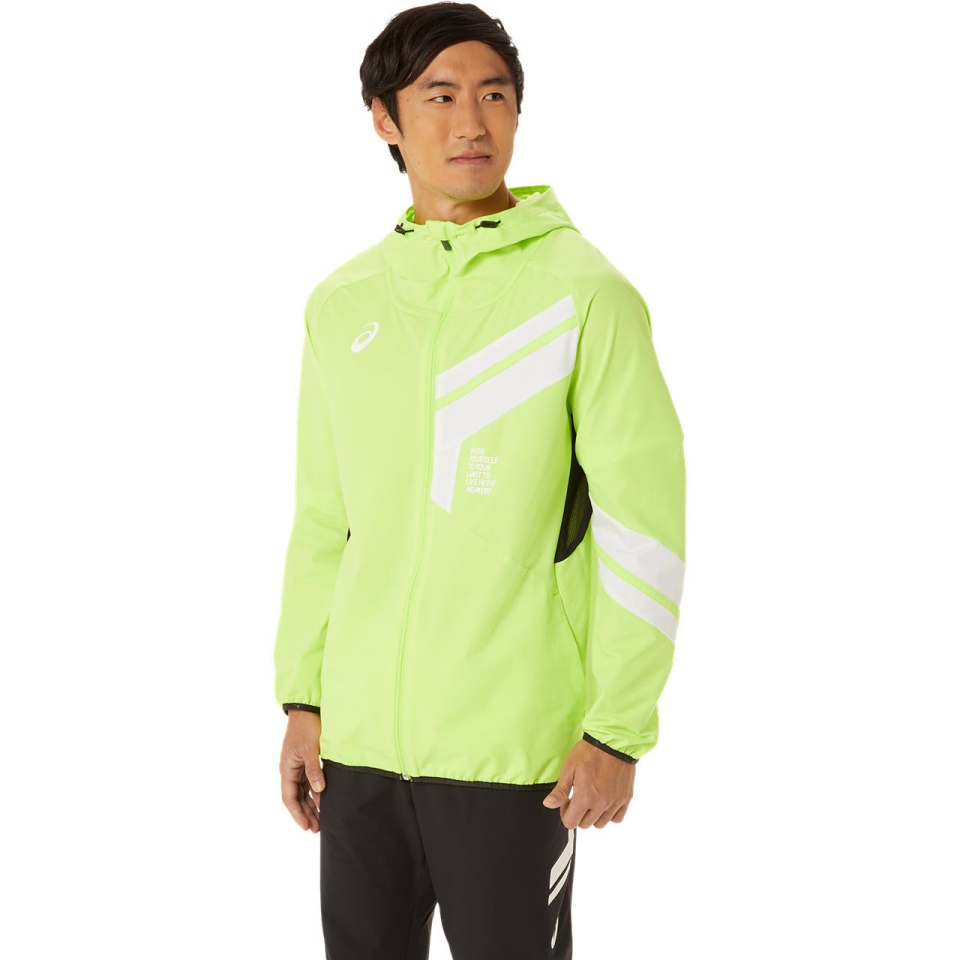 Green Asics LIMO CLOTH HD FZ JACKET