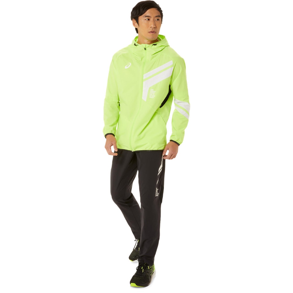 Green Asics LIMO CLOTH HD FZ JACKET