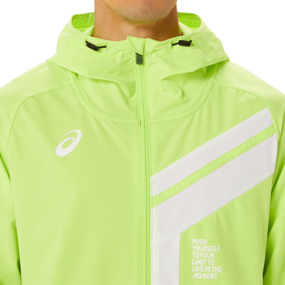 Green Asics LIMO CLOTH HD FZ JACKET