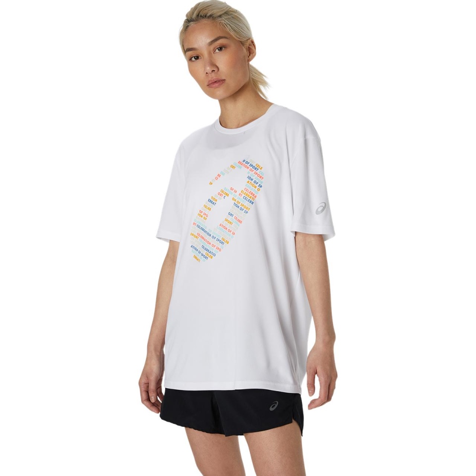 LOGO PRINT SHORT SLEEVES TOP Asics