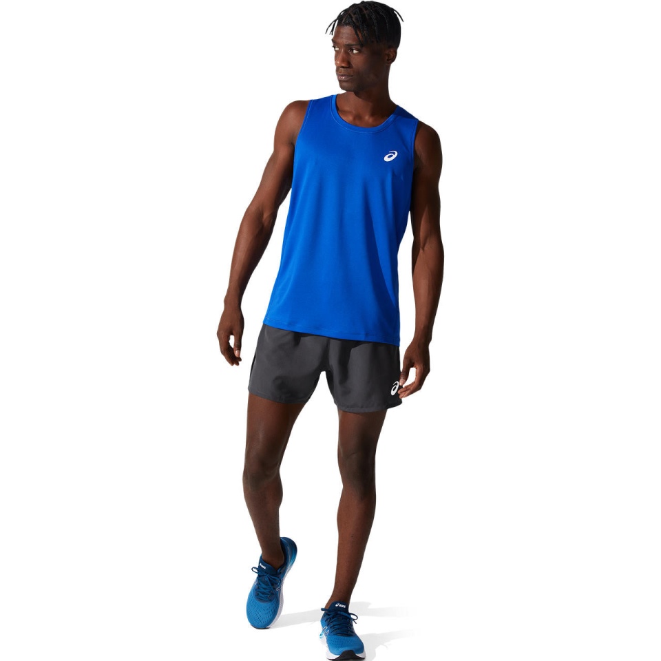 SILVER SINGLET Asics Blue