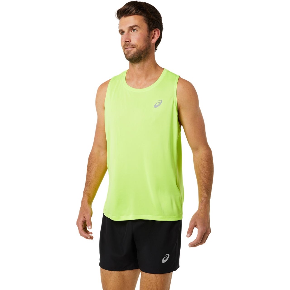 SILVER SINGLET MEN WESTERN Asics Green