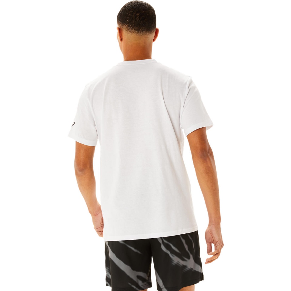 White Asics HERITAGE FONT GRAPHIC TEE 7