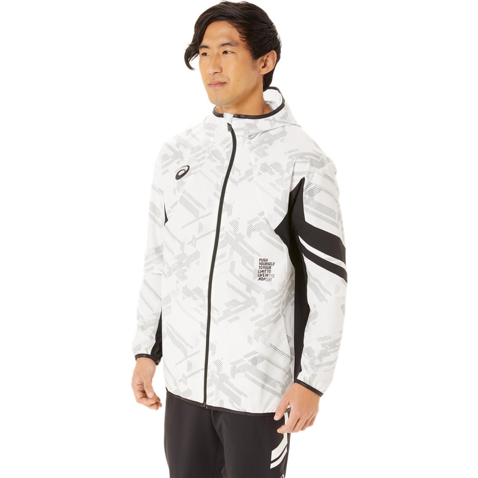 White Asics LIMO GPX CLOTH FZ HOODIE