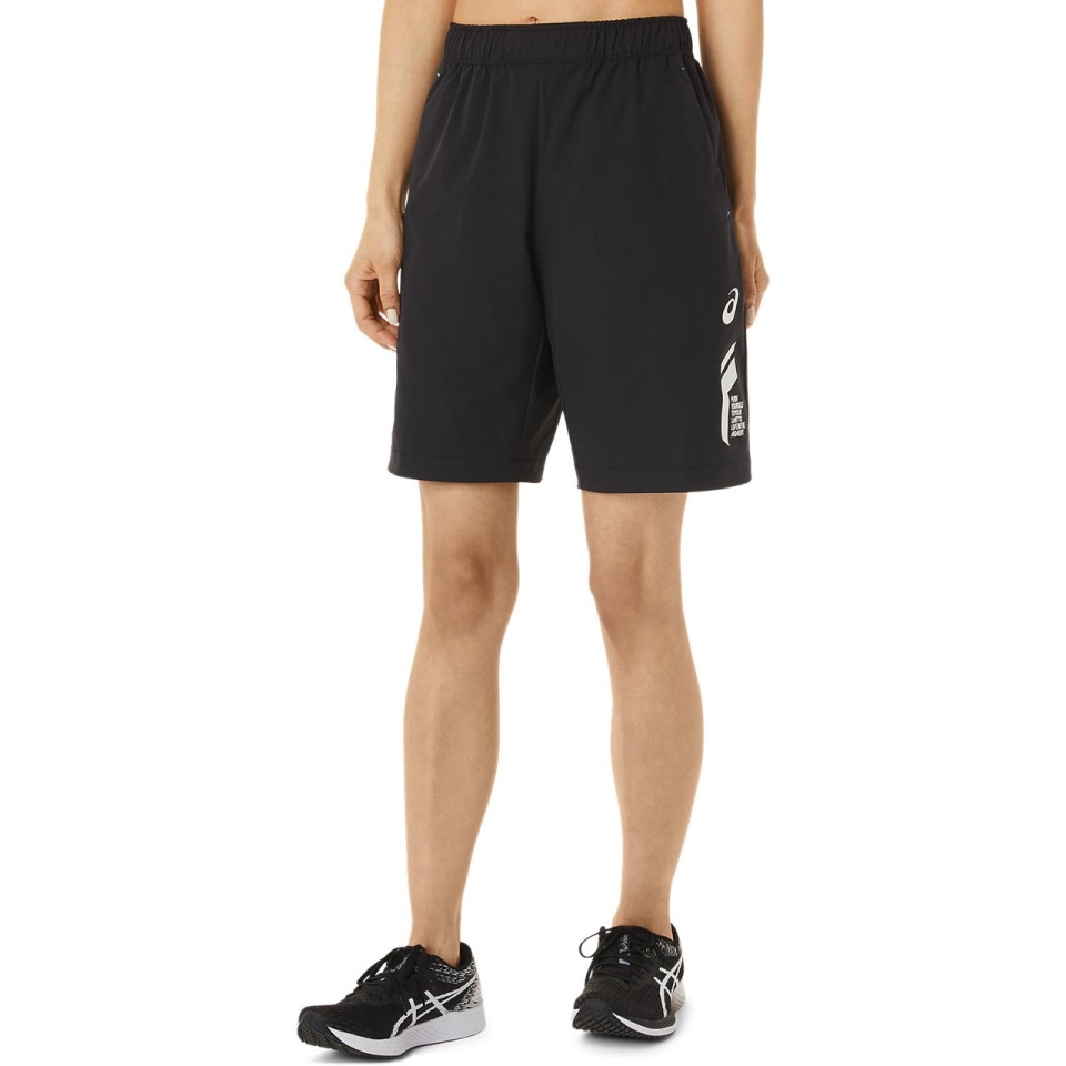 Black Asics 30 W LIMO CLOTH HALF PANT