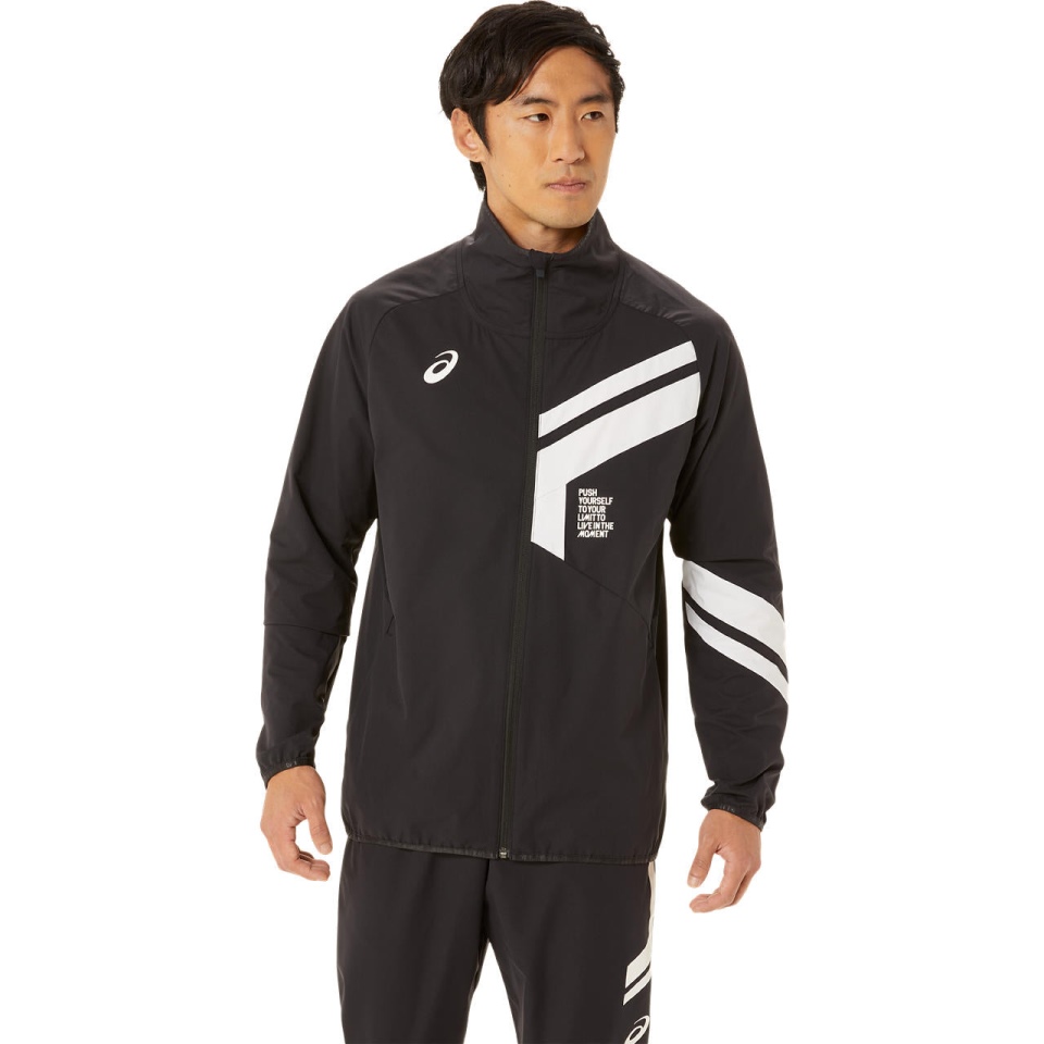 Black Asics LIMO CLOTH FZ JACKET