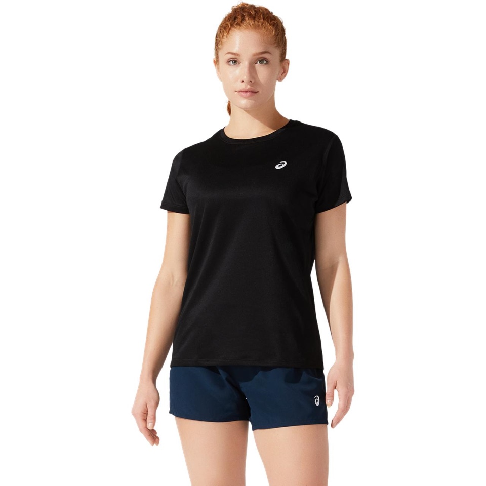 Black Asics SILVER SS TOP WOMEN WESTERN