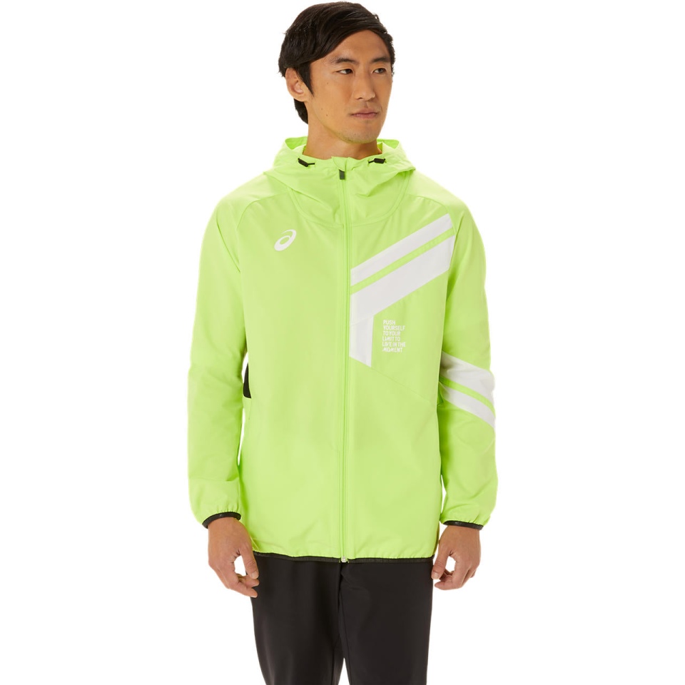 Green Asics LIMO CLOTH HD FZ JACKET