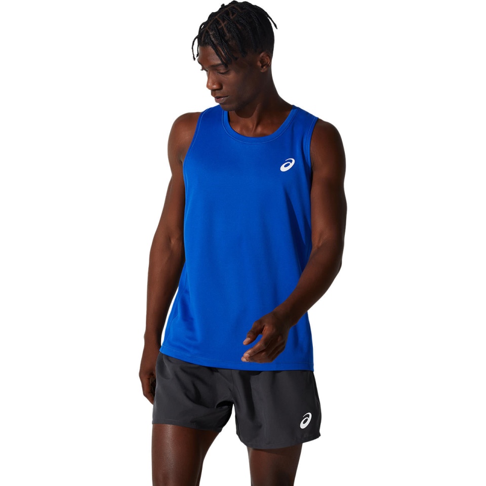 SILVER SINGLET Asics Blue